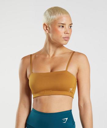 Sujetadores Deportivos Gymshark Bandeau Mujer Marrones | CO 2094PJJ